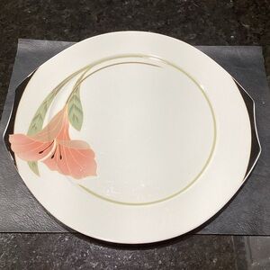 Villeroy & Boch Iris Peach and Black Porcelain Dinner Plate vintage